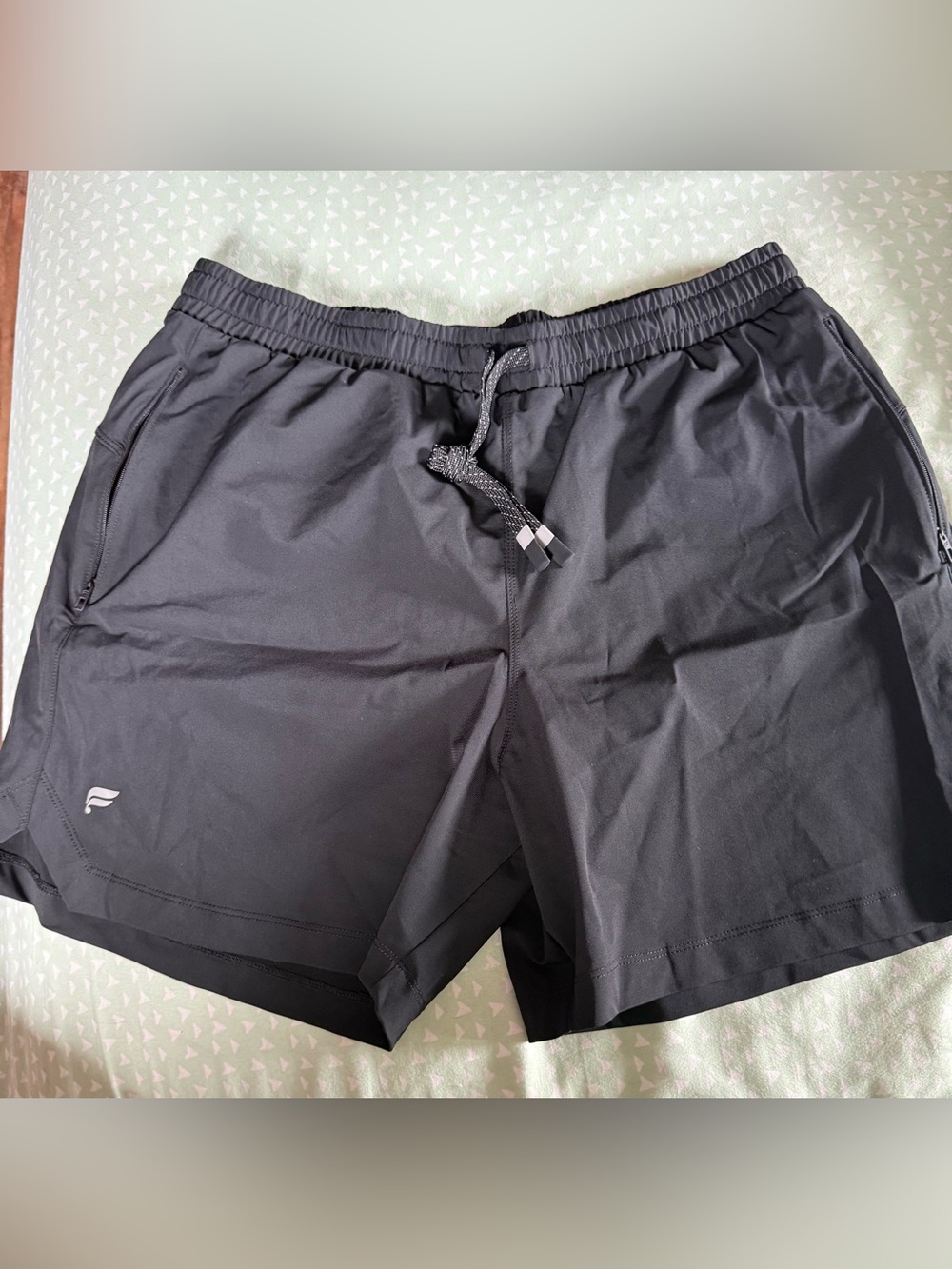 Fabletics Men's Black Athletic Shorts with Drawstring
